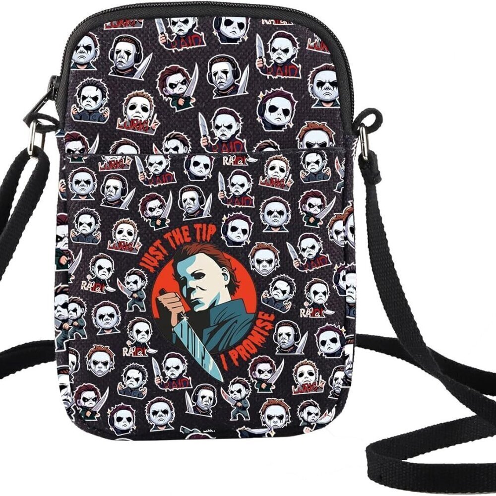 Crossbody Canvas Bag Halloween Michael Myers Gift Shoulder Bag Unisex